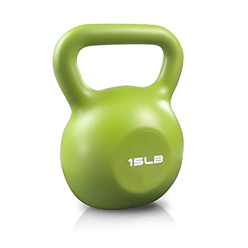 IFAST Kettlebell Sets, Strength Training Kettlebells Weight Set for Women, Vinyl Coated Kettle Bell for Home Gym Workout Weight Lifting Equipment, Comfortable Grip Wide Handle Weights 5lbs 10lbs 15lbs 20lbs, 4-Piece Total
