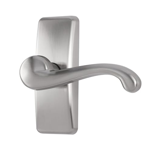 Ideal Security GL Lever Handle Set for Storm Doors and Screen Doors, Storm Door Handle Replacement, Screen Door Handle, Satin Nickel - color: Satin Nickel