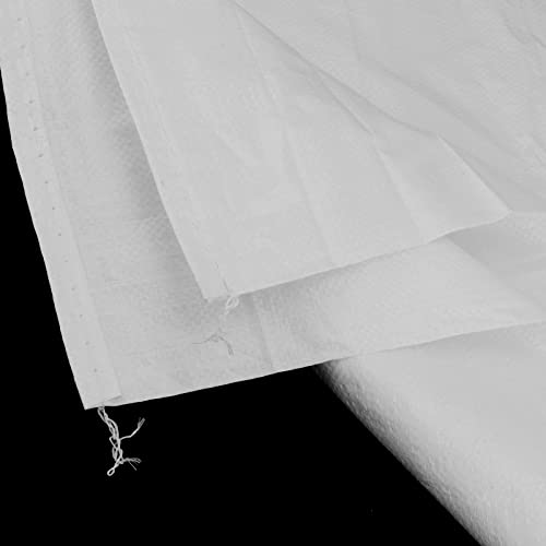 100 Pack 14x24 Inch Empty Sand Bags, White Woven Polypropylene Sandbags for Flood Control Emergency Situation Roadblock Building Construction - size: 1 Count (Pack of 100)