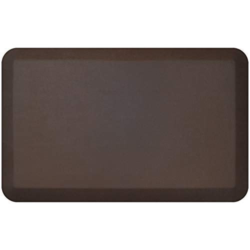 GelPro Anti-Fatigue Designer Comfort Kitchen Floor Mat, 20x32”, Leather Grain Truffle Stain Resistant Surface with 3/4” Thick Ergo-Foam Core for Health and Wellness - color: Leather Grain Truffle, size: 32"L x 20"W x 0.8"Th