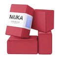 Muka Yoga Blocks 4x6x9 Inch, High Density EVA Foam Yoga Brick for Meditation, Pilates - color: Red, size: 4 pack