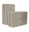 nuveti Yoga Blocks Set of 2, High Density Yoga Brick Foam Blocks to Improve Strength, Flexibility and Balance Brick Foam Blocks - color: SandStone