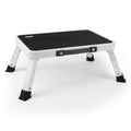 Valeo Folding Step Stool, Adjustable Step Stool with Non-Slip Platform, 330 Lbs Capacity, Step Ladder for Adults or Kids in Kitchen, Bathroom, RV, Camping, Office, White - color: White