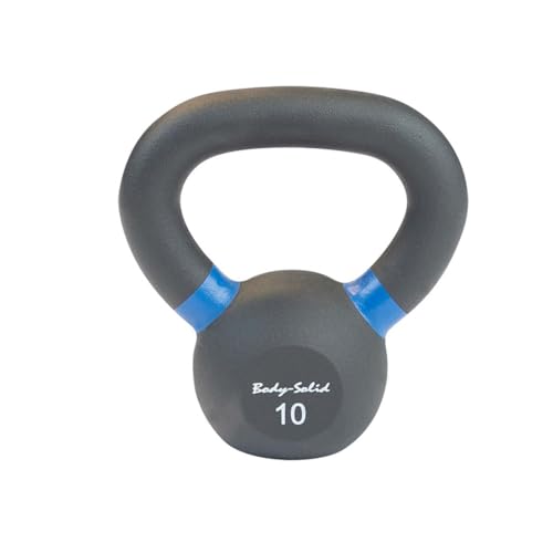 Body-Solid Matte Powder Coat Kettlebell with Kettle Grip Handle, Perfect Kettlebells for Weight Training and Core Workout Exercise Equipment - style: 10 lbs.