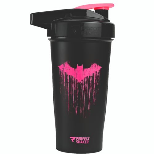 PerfectShaker ACTIV DC Comics & Justice League Series | Leak-Proof, BPA-Free, Shatter-Resistant | ActionRod Mixing Technology for Smooth Blends | Gym, Fitness & Sports Shaker - 28oz (Batgirl) - color: Batgirl