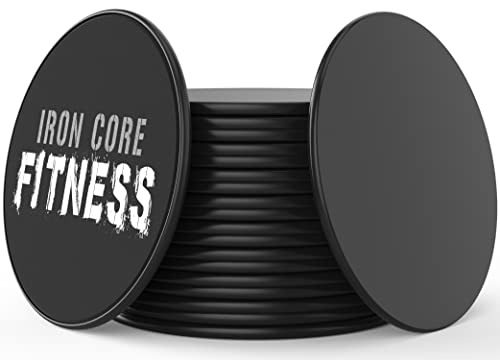 Core Sliders for Working Out 20 Disc (10 Set) Pack, Dual Sided Exercise Gliding Discs for Use on All Surfaces, Ultimate Core Trainer, Perfect for Group Training Classes, Gym & Home Total Body Workout - color: 10 Black Sets
