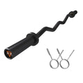 SPART Olympic Barbell EZ Curl Bar, 47INCH/4FT Strength Training Curling Bar with Knurled Grip Chrome Barbell Bar for Weightlifting, Copper Sleeve Barbell for 2-inch Weight Plates, 500 LBS Capacity - color: Black