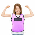 Weighted Sensory Compression Vest for Kids – Adjustable Calming Vest with Removable Weights – Purple - size: Medium