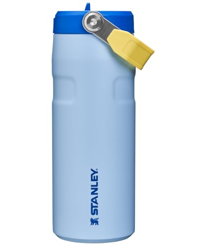 STANLEY IceFlow Flip Straw 2.0 Water Bottle 16 oz | Built-In Straw with Larger Opening | Lightweight and Leak Resistant | Insulated Stainless Steel | BPA-Free | Cornflower Admiral Blue - color: Cornflower Admiral Blue, size: 16 Ounces