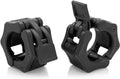 USA Made Olympic Barbell Collar 2 inch Quick Release Pair of Locking 2" Pro Weight Bar Plate Locks Clamp Clips for Workout Weightlifting Fitness Training - color: Black, style: Classic Imported