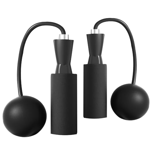 Weighted Jump Rope Without Rope Skipping Rope No Line Speed Rope Cordless For Fitness Workout Anywhere Ropeless Bod Rope for Exercise Training Beachbody Build - color: Big Ball Black