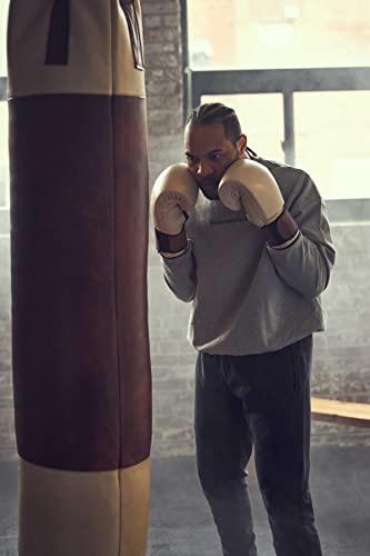Modest Vintage Player Retro Cream/Brown Leather Heavy Punching Bag (UN-Filled)