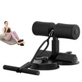 abs master sit up bar,sit ups foot holder with Elastic 2 Suction Cups and Pull Rope Portable Sit Up Assistant Device for Home Workout - color: black