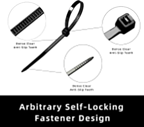 Zip Ties 8 inch, 5000 Pack Black Zip Ties, Self-Locking Nylon Cable Ties with 40 lbs Tensile Strength,Wire Ties for indoor and outdoor use. - color: Black, size: 8"(5000 Pack) 40 Lb