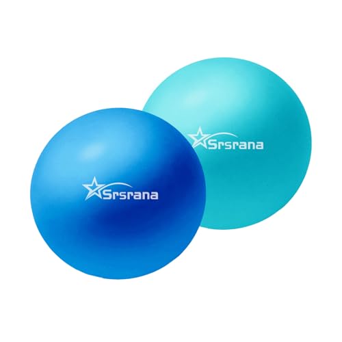 9 Inch Pilates Ball - Small Exercise Ball for Yoga, Barre & Physical Therapy - Anti-Burst Non-Slip Mini Core Ball for Stability, Back Pain Relief & Posture Correction - color: 1Blue&1SkyBlue