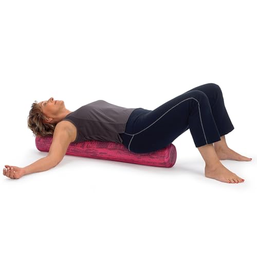 OPTP PRO-Roller Soft Density Foam Roller – Round, Pink, 36" x 6" | Low density soft foam roller for physical therapy, Pilates, yoga foam roll exercises & muscle recovery, pink 36" x 6" - color: Pink 36" X 6"