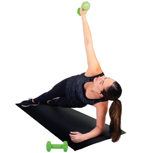 FUXION Neoprene Dumbbell Hand Weights, Sets of 2 Hexagon Non-Slip Weights for Home Gym Yoga Pilates Workout - size: 5lb Pair