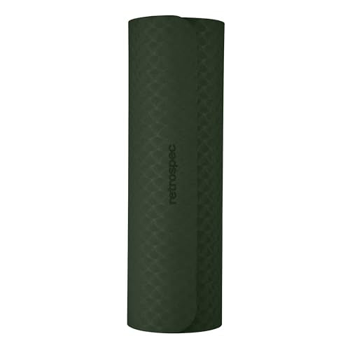 Retrospec Zuma Yoga Mat | 1/2 Inch Thick Non Slip Workout Mat | TPE Exercise Mat for Yoga, Pilates & Stretching | 72x24in - color: Wild Spruce