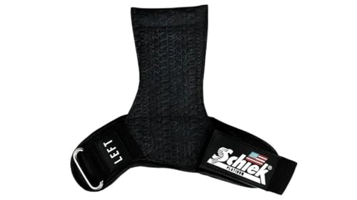 Schiek Sports Model 1907 Platinum Edition Ultimate Grips - 3 in 1 Weight Lifting Straps Wrist Wraps and Grip Pads - color: Black, size: Medium