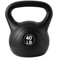 ALTLER Vinyl Plastic Concrete Kettlebell 10-50LBS Safe Strength Training Kettlebell Anti-Slip Grip Weight for Home Workouts and Men/Women/Beginners - size: 40LB