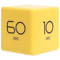 mooas Cube Timer (Yellow), Timers Cube Flip Block Timers Productivity Gravity Sensor Time Management for Kids ADHD Classroom Kitchen Desk Workout Cooking Study 10, 20, 30, 60 Seconds Timer Setting - color: Yellow