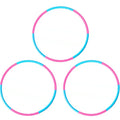 Liberry Kids Exercise Hoop, Detachable Fitness Rings for Workout, Adjustable Plastic Hoop for Home, Gym, Dance, Sport Toy Gift in Blue, Pink - size: 3 pack-18 pieces