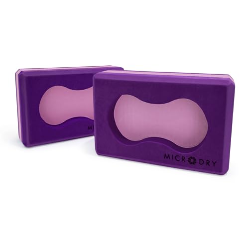 Microdry Sure-Grip Yoga Blocks Collection - color: Purple/Pink