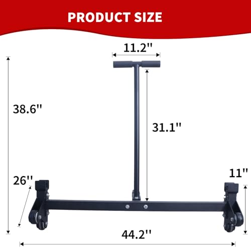 Deadlift Jack Barbell Stand with Wheels 900lb Capacity Convenient to Replace Weight Plates for Deadlift Weightlifting Training,CrossFit & Home Gym