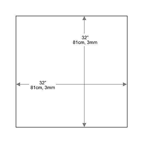 Dulles Glass 32 inch Square Glass Table Top - Tempered - 1/4" Thick Glass Surface, Safe Flat Polished, Eased Corners, Multipurpose for Dining Table, Patio, Coffee and End Table - size: 32 inch, style: 1/4" thick - Flat Polished - Eased Corners