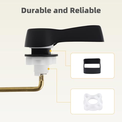 Universal Black Metal Toilet Handle Replacement, Solid Brass, Front Mount | Toilet Flush Handle Lever with Adjustable Stainless Steel Chain, Compatible with Kohler, American Standard, TOTO, Mansfield - color: Matte Black, style: Front Mount Design