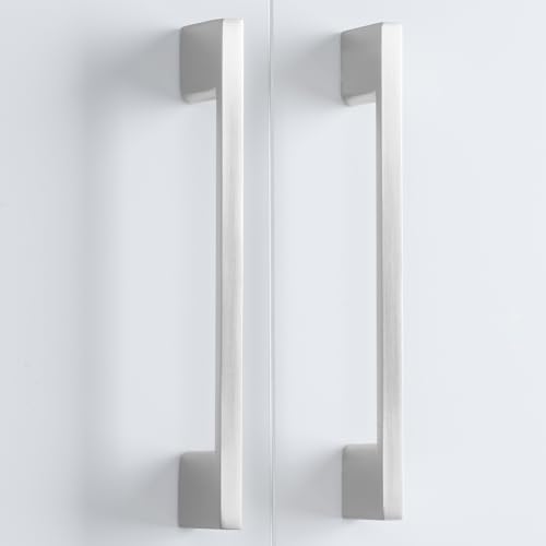 10 Pack 5 Inch(128mm) Cabinet Pulls Brushed Satin Nickel Cabinet Handles Zinc Alloy Drawer Pulls Solid Cabinet Hardware - color: Brushed Satin Nickel, size: 5'' Hole Center(128mm)