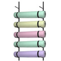 6 Tier Yoga Mat Rack,Yoga Mat Holder Wall Mount,Yoga Mat Storage Rack,Holds 30 lbs for Foam Rollers,Resistance Bands,Home Gym
