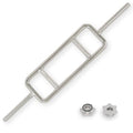 Sunny Health & Fitness 34" Standard Tricep Bar – 1" Plate Compatible, 25 mm Knurled Grip, Chrome Finish, Star-Lock Collars, 160 lb Capacity