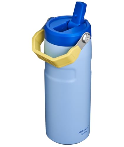STANLEY IceFlow Flip Straw 2.0 Water Bottle 16 oz | Built-In Straw with Larger Opening | Lightweight and Leak Resistant | Insulated Stainless Steel | BPA-Free | Cornflower Admiral Blue - color: Cornflower Admiral Blue, size: 16 Ounces