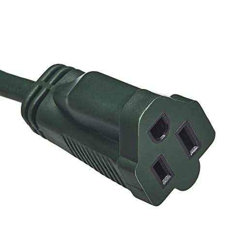Amazon Basics 50-Foot 3-Prong Indoor/Outdoor Extension Cord, Heavy-Duty, 13 Amps, 1625 Watts, 125 VAC, Green - color: Green, size: 50 ft