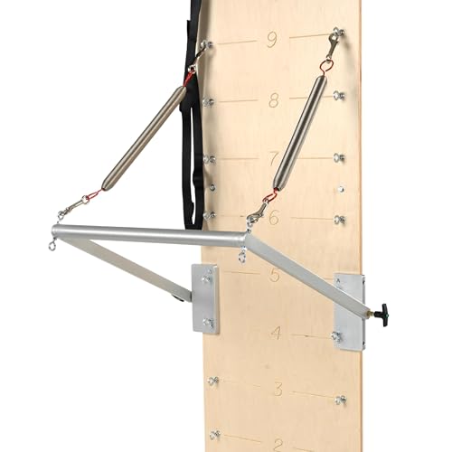 Balanced Body Pilates Springboard, Wall Mounted Pilates Workout Equipment for Home Gym or Studio Use, Pilates Exercise Equipment with Resistance Springs - color: Red (Medium Resistance Springs)