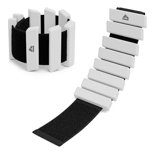 RBX Adjustable Ankle & Wrist Weights, Customizable for Pilates, Yoga, Walking, Barre, Home Workouts & Strength Training - color: White