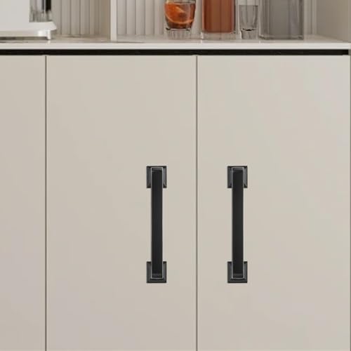 10 Pack Black Matte Cabinet Handles & Drawer Pulls - 3-3/4 in (96mm), Kitchen & Dresser Hardware - color: Matte Black, size: 3-3/4" Hole Center（96mm）