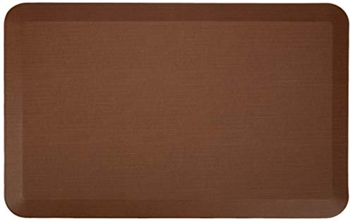 GelPro Anti-Fatigue Designer Comfort Kitchen Floor Mat, 20x32”, Grasscloth Java Stain Resistant Surface with 3/4” Thick Ergo-Foam Core for Health and Wellness - color: Grasscloth Java, size: 32"L x 20"W x 0.8"Th