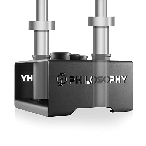 Philosophy Gym Vertical Barbell Holder - 5 Bar Storage Stand for 2" Olympic Bars - style: Deluxe