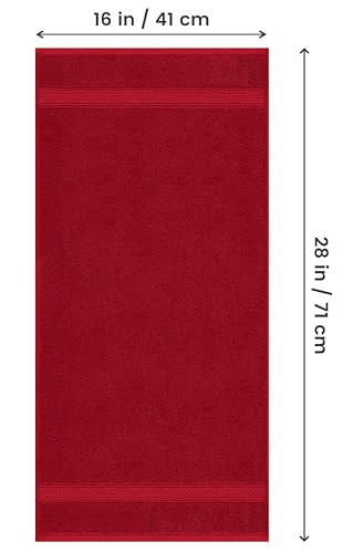 Utopia Towels 6 Pack Premium Hand Towels Set, 16 by 28 inches, 100% Ring Spun Cotton, Ultra Soft and Highly Absorbent 600GSM Towels for Bathroom, Gym, Shower, Hotel, and Spa, Red - color: Red, size: 6 Hand Towels