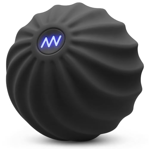 2.4" Mini Electric Vibrating Massage Ball, 10-Speed Fitness Yoga Massage Roller for Palm, Hand, Foot, Leg, Neck, Back, Multi-Directional Massage Ball (Black) - color: Black