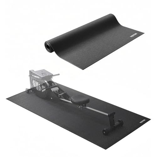 VEVOR Treadmill Mat for Carpet Floor, Exercise Equipment Mat for Treadmills, Stationary & Recumbent Bikes, High Density PVC Floor Protector Gym Mats, Waterproof and Non-Slip for Home Gym - size: 36"x 78"x 0.24"