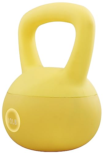 Signature Fitness Soft Kettlebells - Sea and Iron Sand Filled Weights for Women and Men - Color Coded Soft Vinyl Kettlebells, Multiple Sizes - style: B. 10-Pound