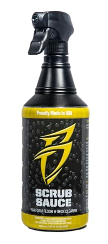 Bling Sauce Scrub Sauce, EVA Floormat Cleaner and Stain Remover, 32 Oz | EVA foam cleaner breaks down grime, sunscreen, oils and stains on boat flooring, gym mats, yoga mats and coolers