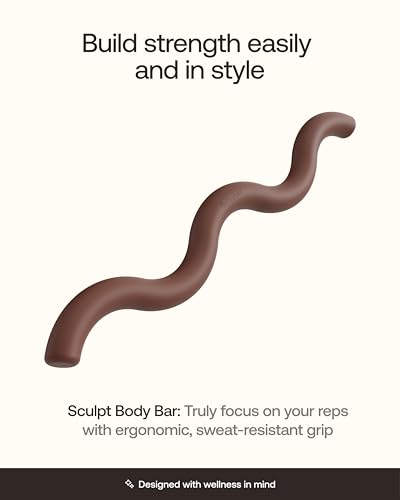 BetterMe Sculpt Body Bar – Weighted Exercise Bar for Strength Training – Home Gym Workout Barbell for Squats, Deadlifts, Curls & Full Body Workouts - color: Chocolate Brown