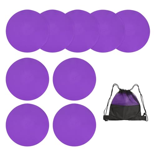 Spot Markers, Poly Spot Marker for Agility Training Floor Dots Non Slip Flat Field Cones - color: Purple, size: 23 cm/9.1inch