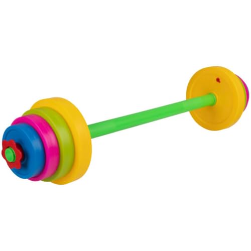 Hey! Play! Kids Exercise Equipment Collection: Strength Training, Cardio, Endurance, and Active Play Essentials - Kids Barbell Set - style: Kids Barbell with Adjustable Plates