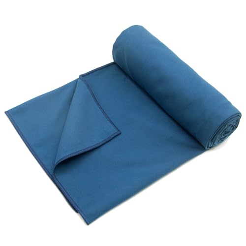 Eunzel 2 Pack Hot Yoga Towel Non Slip Yoga Mat Towel Non-Slip Sweat Absorbent Microfiber Towel for Hot Yoga, Pilates and Workout 72" x 26.5", Navy - color: Z-navy(2 Pack )
