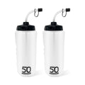 50 Strong | Hockey & Lacrosse Water Bottle with Straw, 2-Pack, 1 Liter - size: 2 Pack